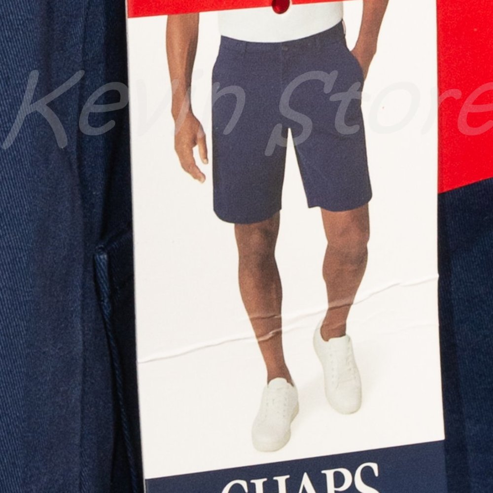 NAVY NWT Men flat front short CHAPS - Picture 1 of 8